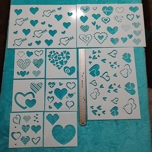 Heart Pattern Stencil Set